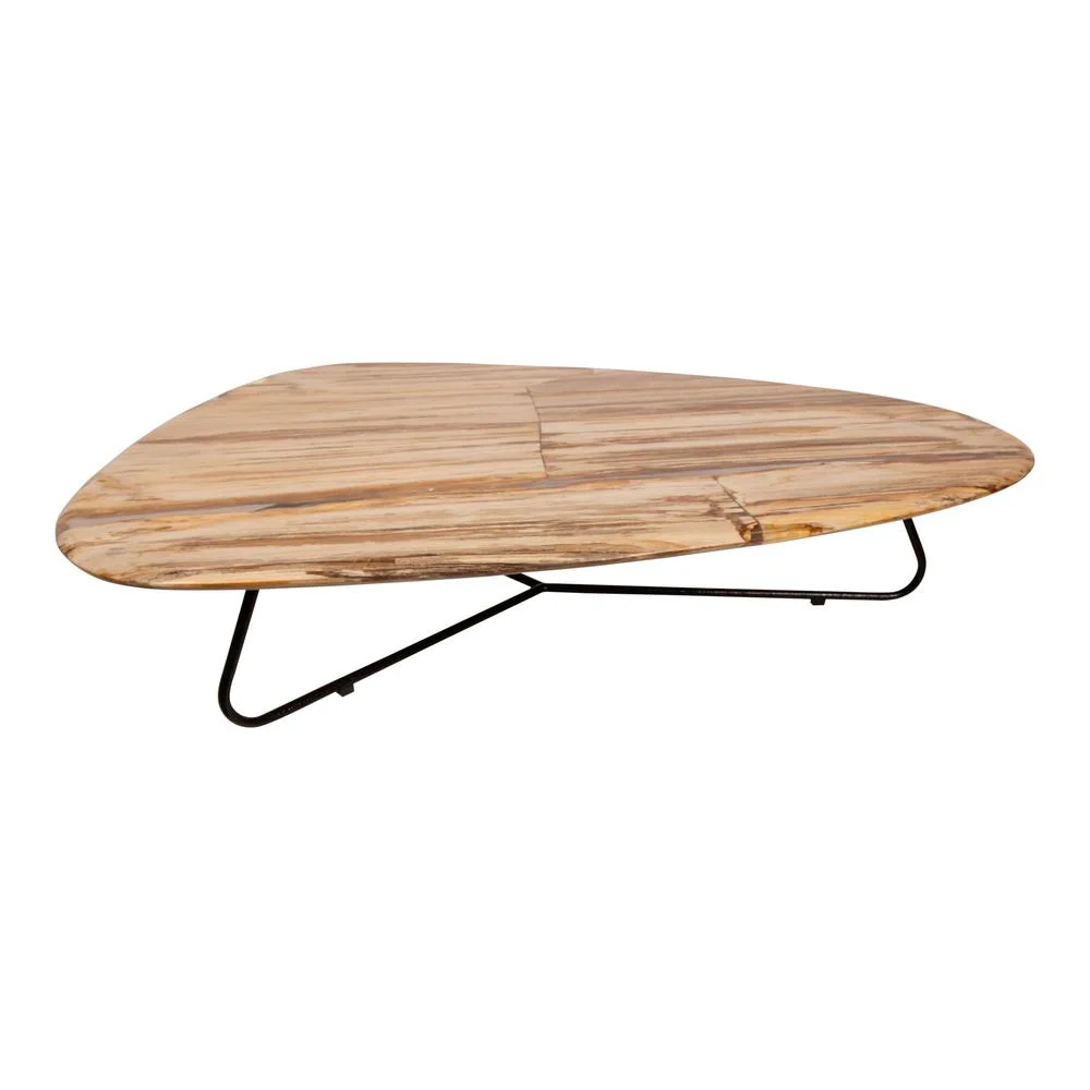 Salontafel Deeba Versteend Hout Bruin 85×130 cm Salontafel Deeba Versteend Hout Bruin 85×130 cm