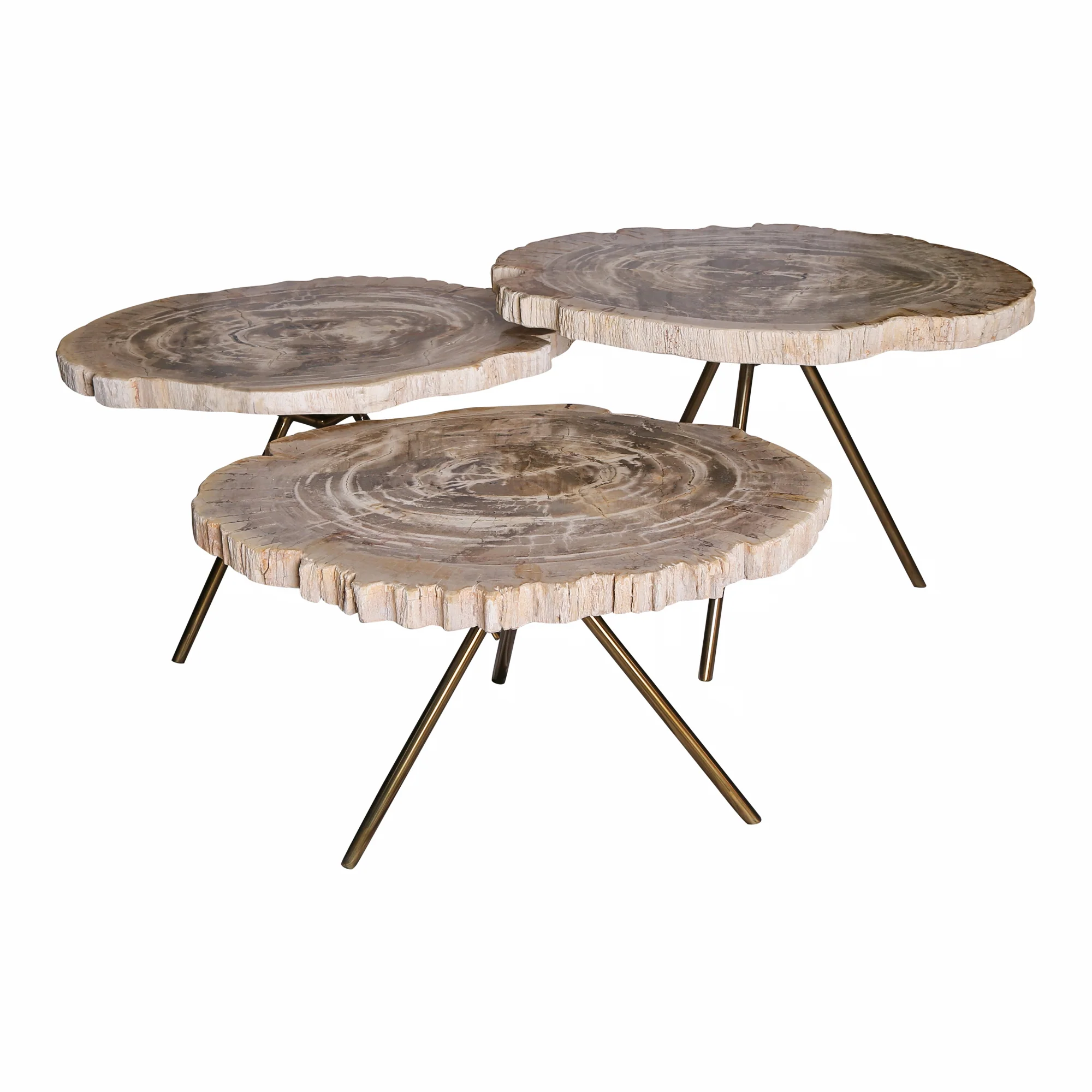 Salontafel Khine Versteend Hout Geel 60×50 cm Salontafel Khine Versteend Hout Geel 60×50 cm