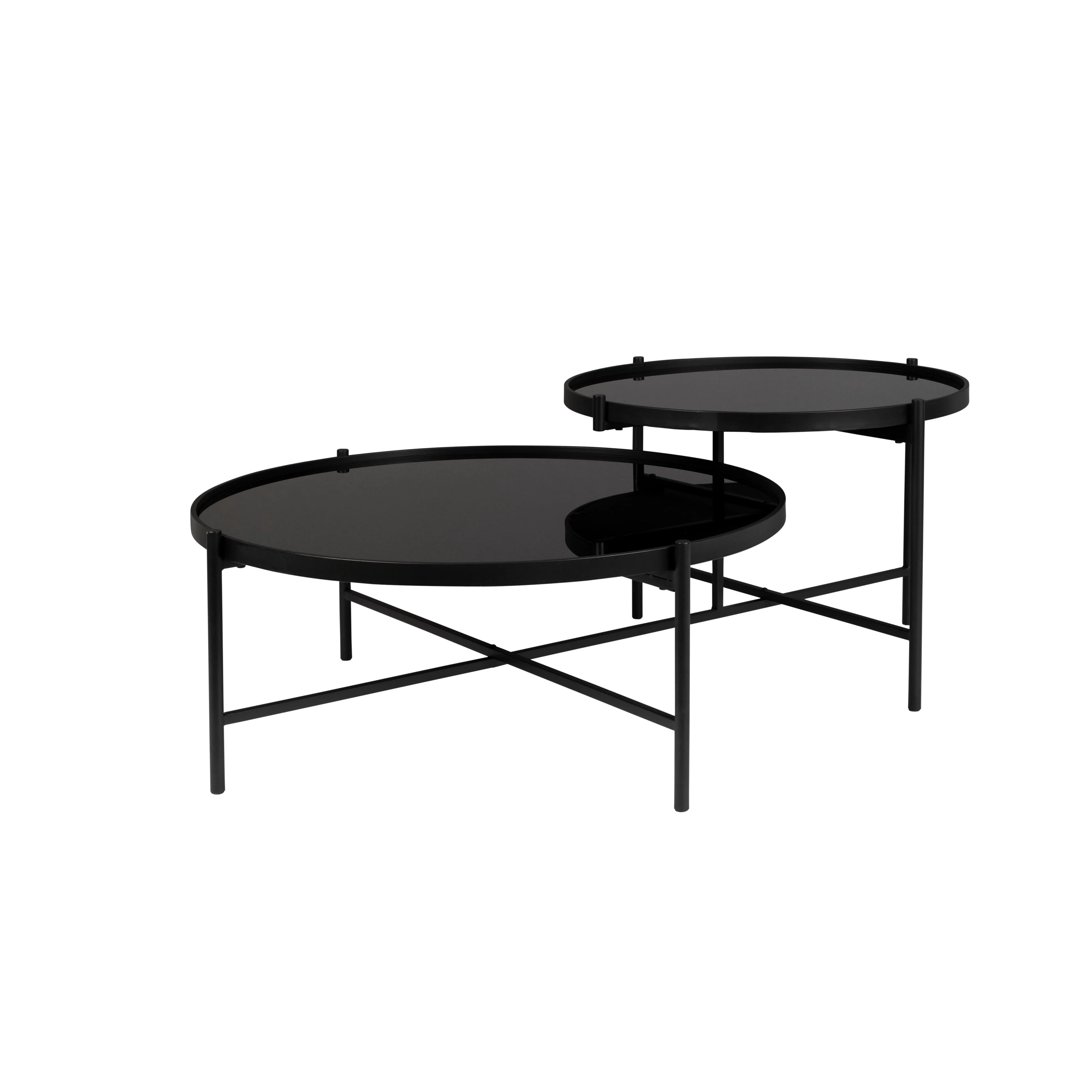 Salontafel Li Glass Zwart 122×82 cm
