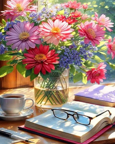 Bloemen met Boek Bloemen met Boek
