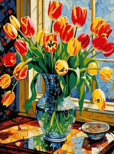Tulpen voor het Raam Tulpen voor het Raam