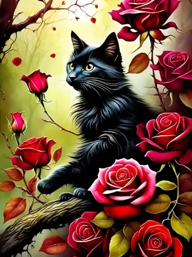 Zwarte Kat tussen de Rozen Zwarte Kat tussen de Rozen