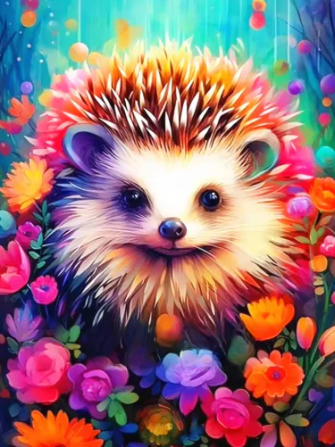 Egel met Bloemen Egel met Bloemen
