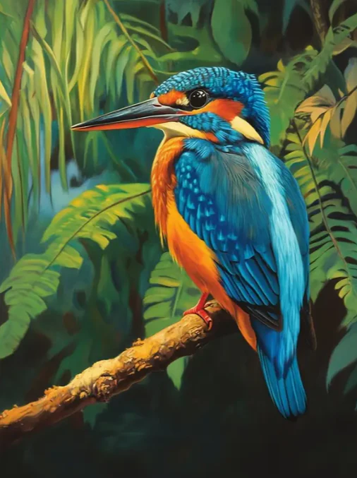 Ijsvogel tussen de Bladeren Ijsvogel tussen de Bladeren