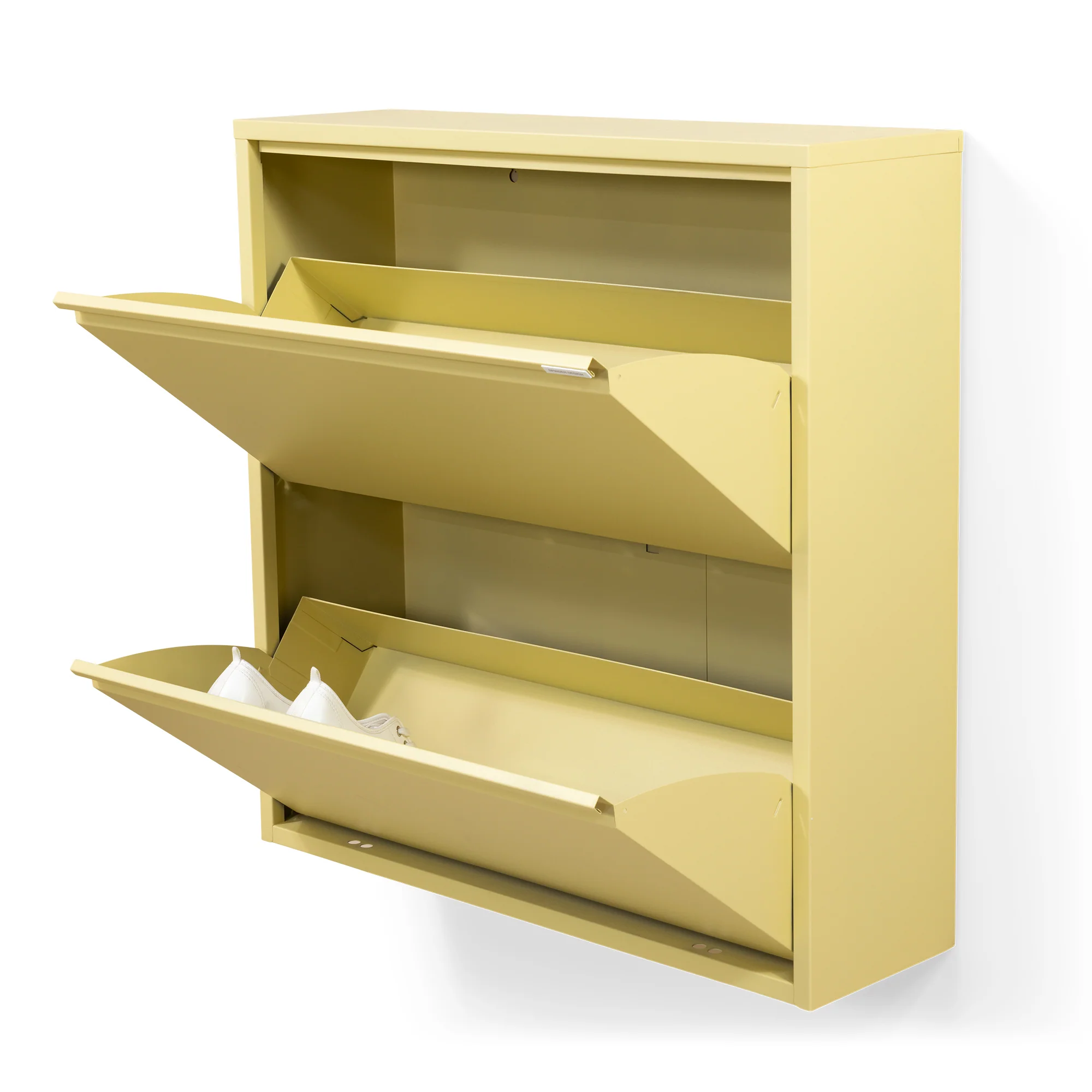 Schoenenkast BILLY 2 Staal Butter Yellow 75×22.5×77.5cm