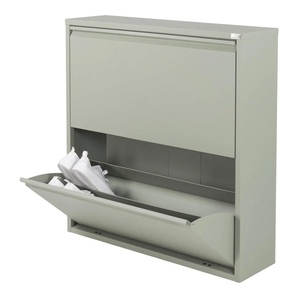 Schoenenkast BILLY 2 Staal Dusty Green 75×22.5×77.5cm