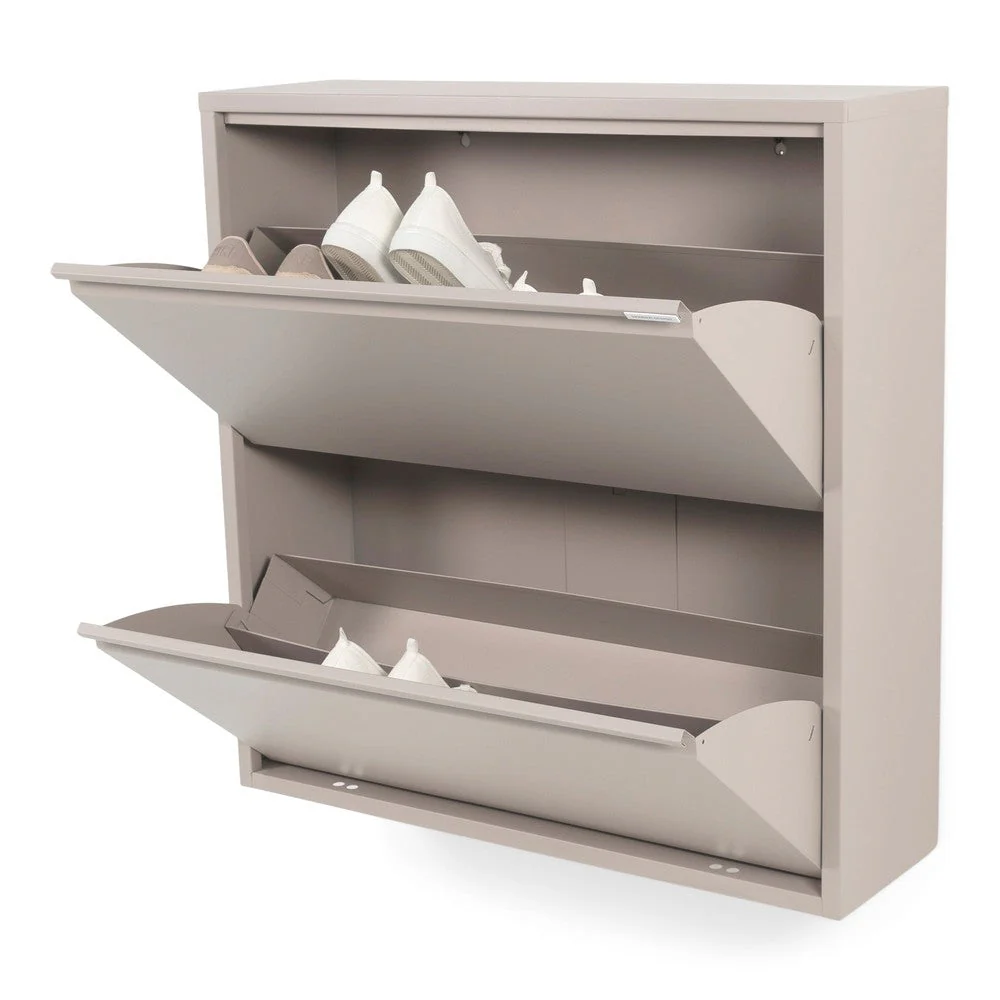 Schoenenkast BILLY 2 Staal Silky Taupe 75×22.5×77.5cm