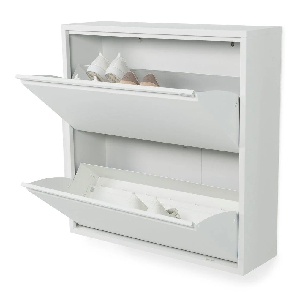 Schoenenkast BILLY 2 Staal Wit 75×22.5×77.5cm Spinder Design