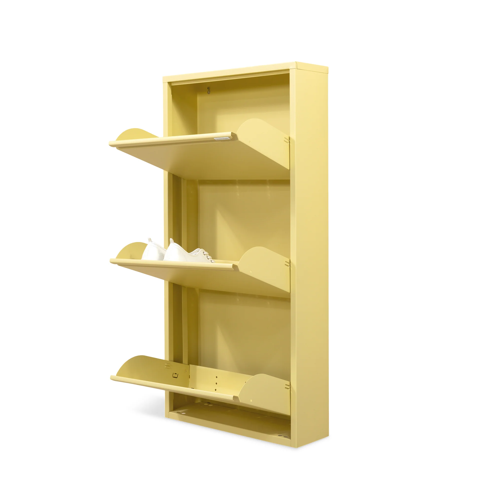 Schoenenkast BILLY 3 Staal Butter Yellow 50x15x103cm