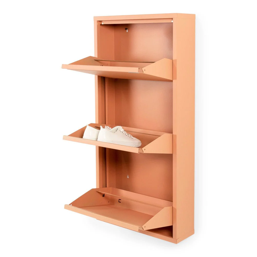 Schoenenkast BILLY 3 Staal Clay Terra 50x15x103cm Spinder Design