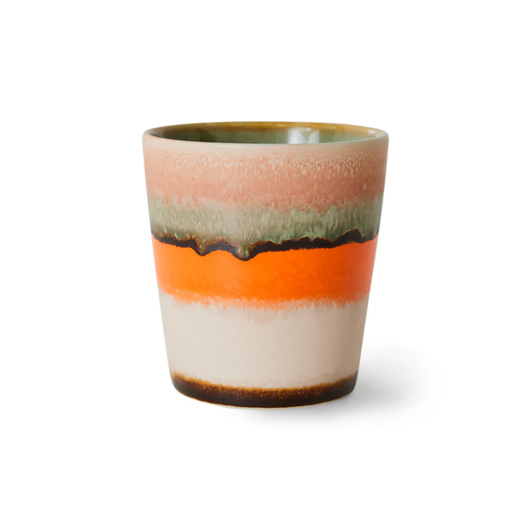 70’S Keramiek Koffie Mok Burst