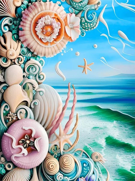 Grote Schelpen met de Zee