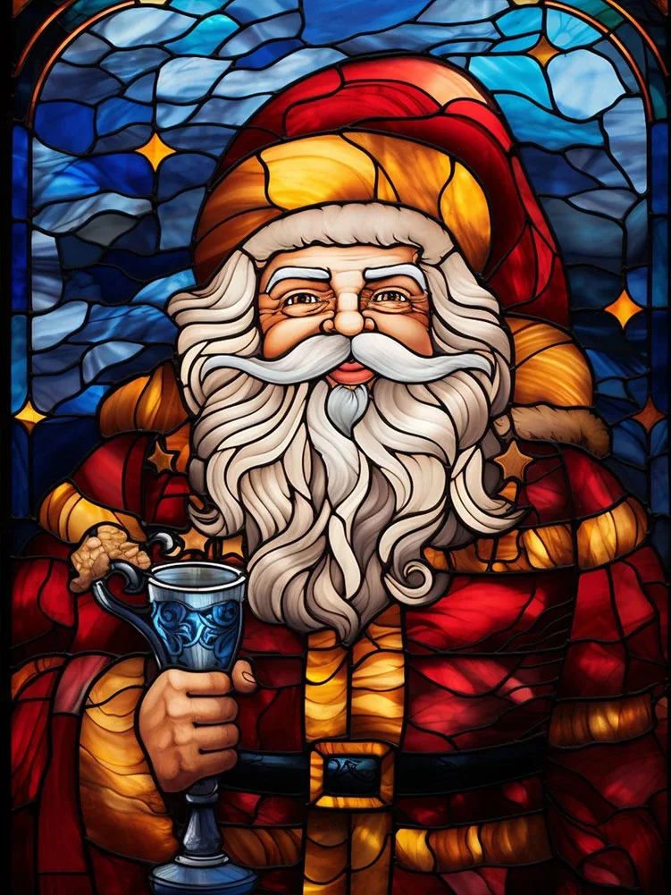 Kerstman met Glas