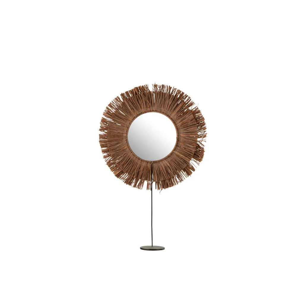 Spiegel Bruin Mirror Rond 9×41 cm