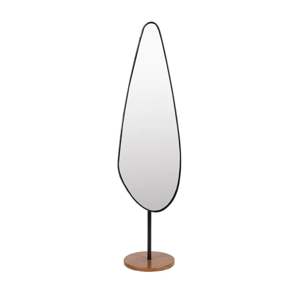 Spiegel Dropz Metaal Zwart 35×40 cm