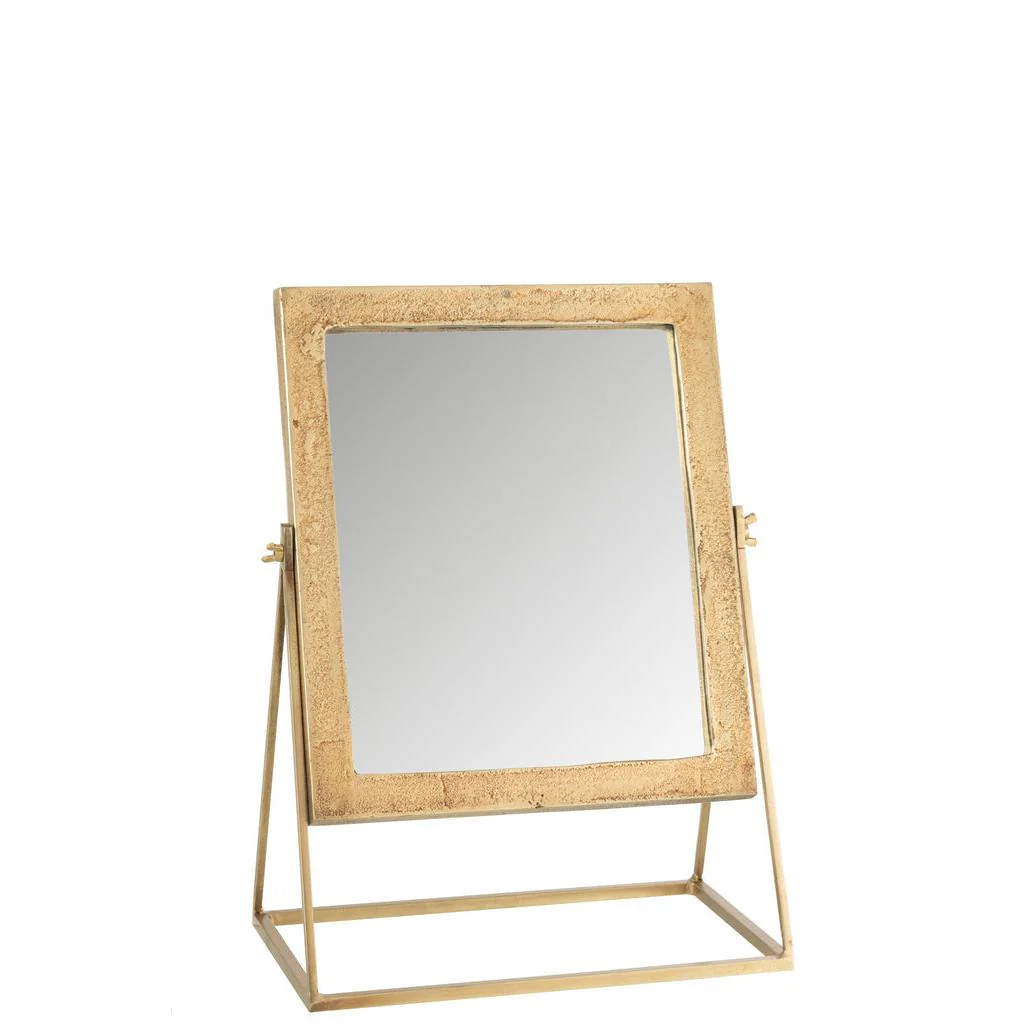 Spiegel Goud Aluminium Vierkant 20×34 cm