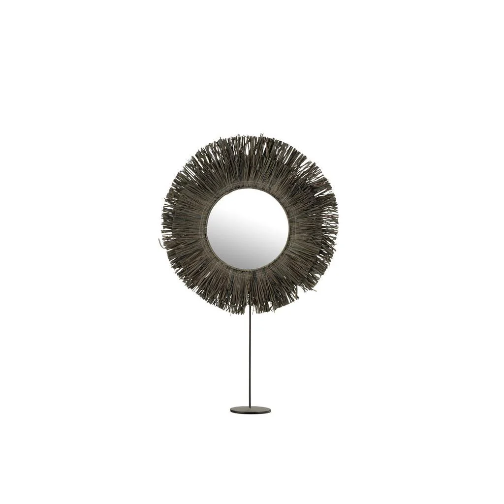 Spiegel Grijs Metaal Rond 9×41 cm