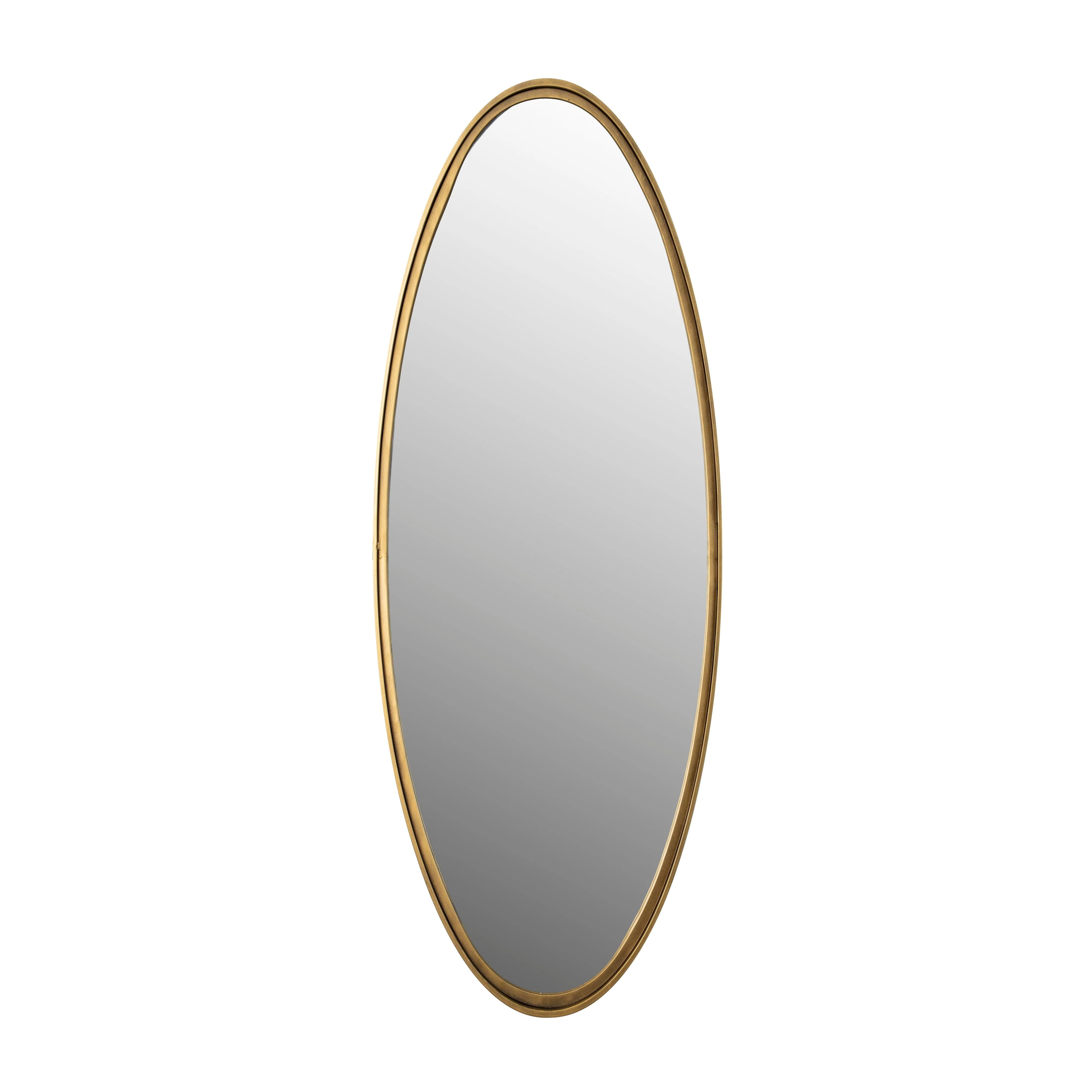 Spiegel Matz Oval L Antique Brass Metaal Bronze 60×160 cm Spiegel Matz Oval L Antique Brass Metaal Bronze 60×160 cm
