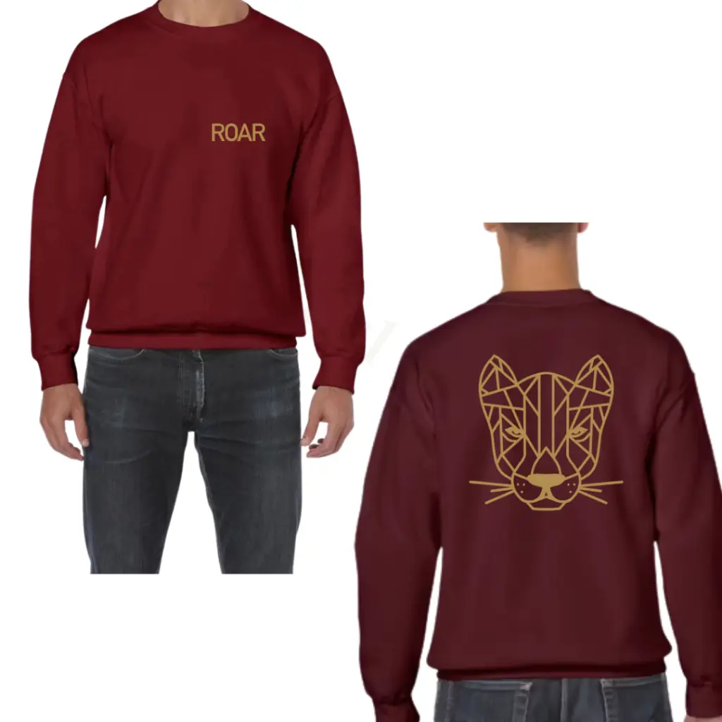Sweater – burgundy – volwassenen – (ontwerp naar keuze)