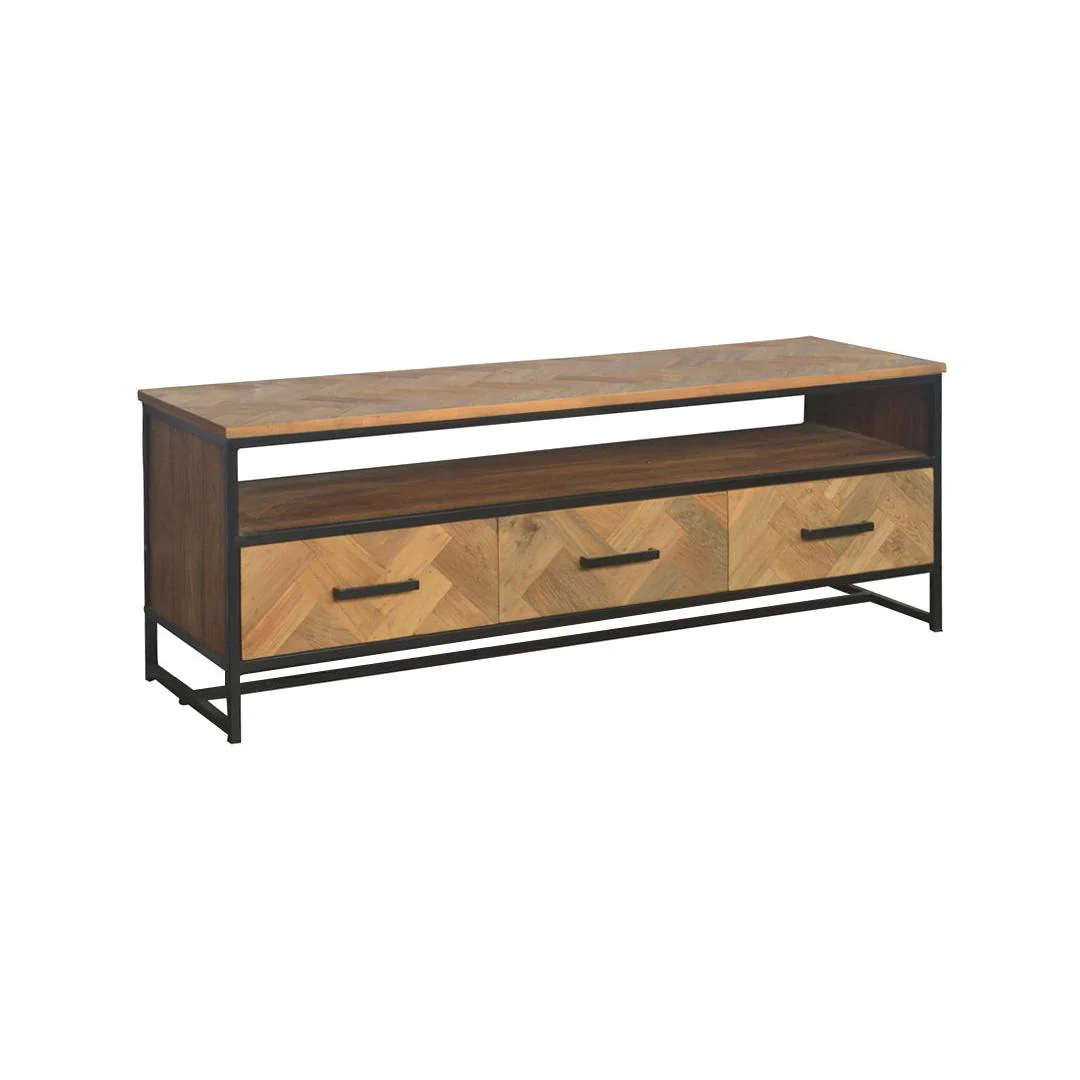 TV-meubel Accent Teakhout Naturel hout 150x45x50 cm