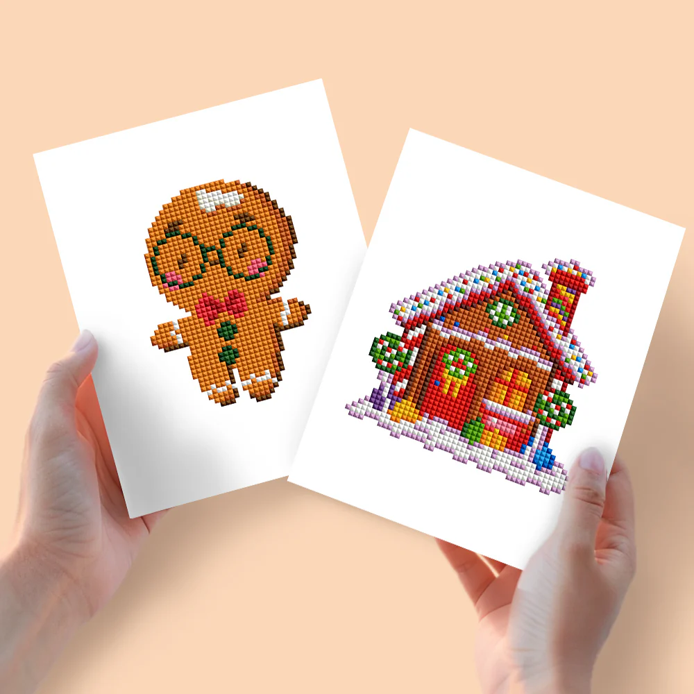 2 Mini Diamond Paintings – Koekhuis en Koekmannetje