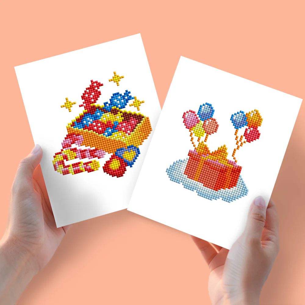 2 Mini Diamond Paintings – Verjaardag Traktatie