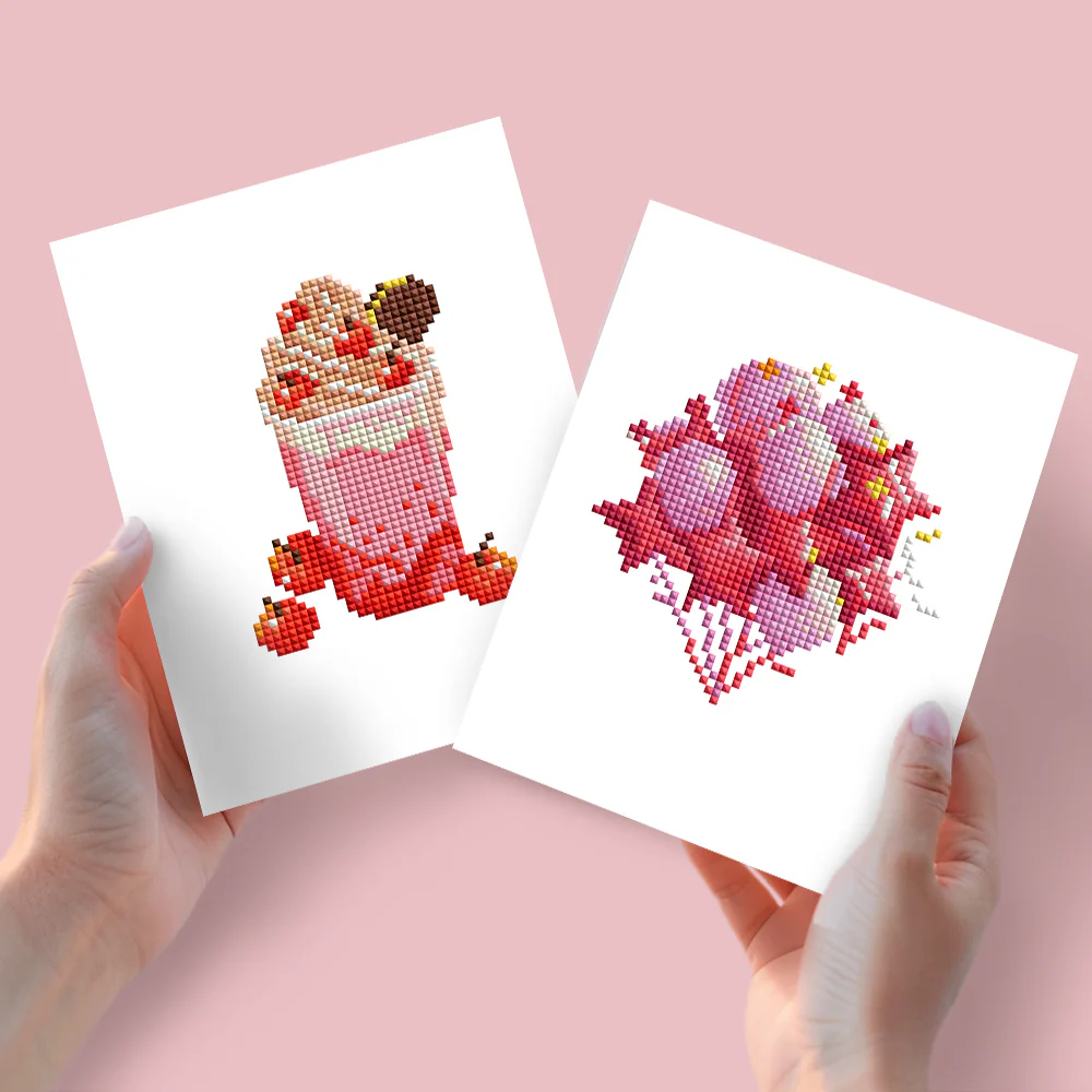 2 Mini Diamond Paintings – Ballonnen en Cocktail