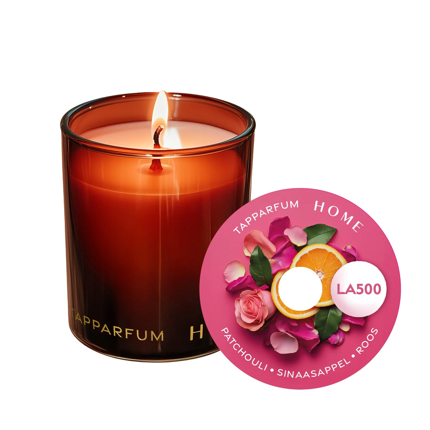 TapParfum HOME Geurkaars LA500 - Patchouli, Sinaasappel & Rozen - Afbeelding 2