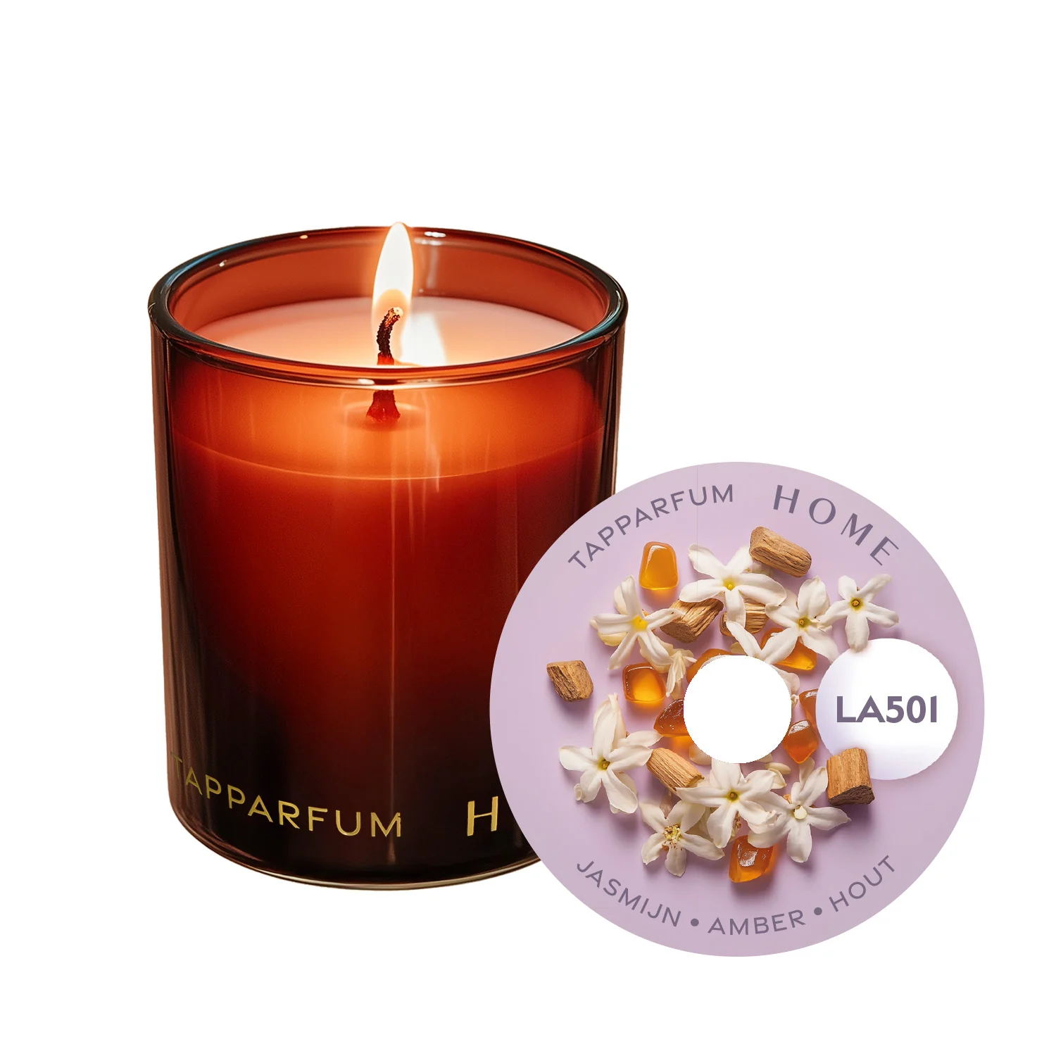 TapParfum HOME Geurkaars LA501 - Jasmijn, Amber & Hout - Afbeelding 2