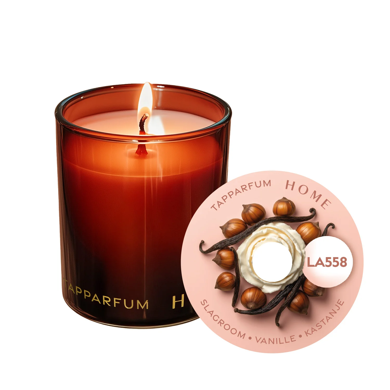 Tapparfum HOME Geurkaars LA558 - Slagroom, Vanille & Kastanje - Afbeelding 2