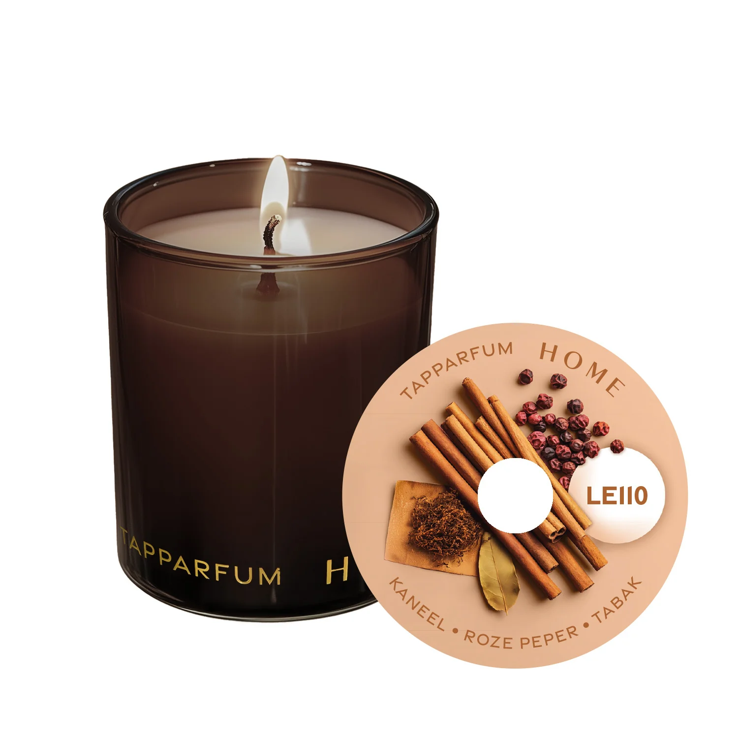 TapParfum HOME Geurkaars LE110 - Kaneel, Roze Peper & Tabak - Afbeelding 2