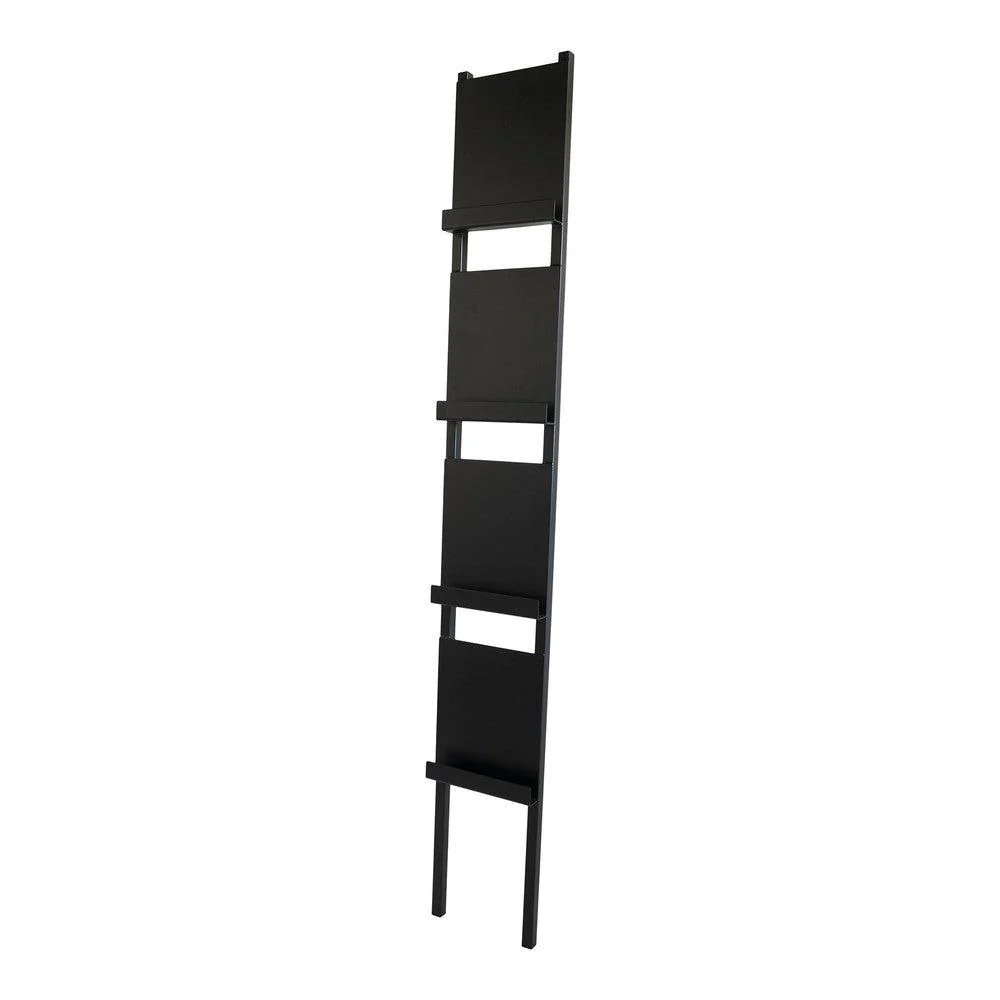 Tijdschriftenhouder PAPER Staal Zwart 25×6.5×178.5cm