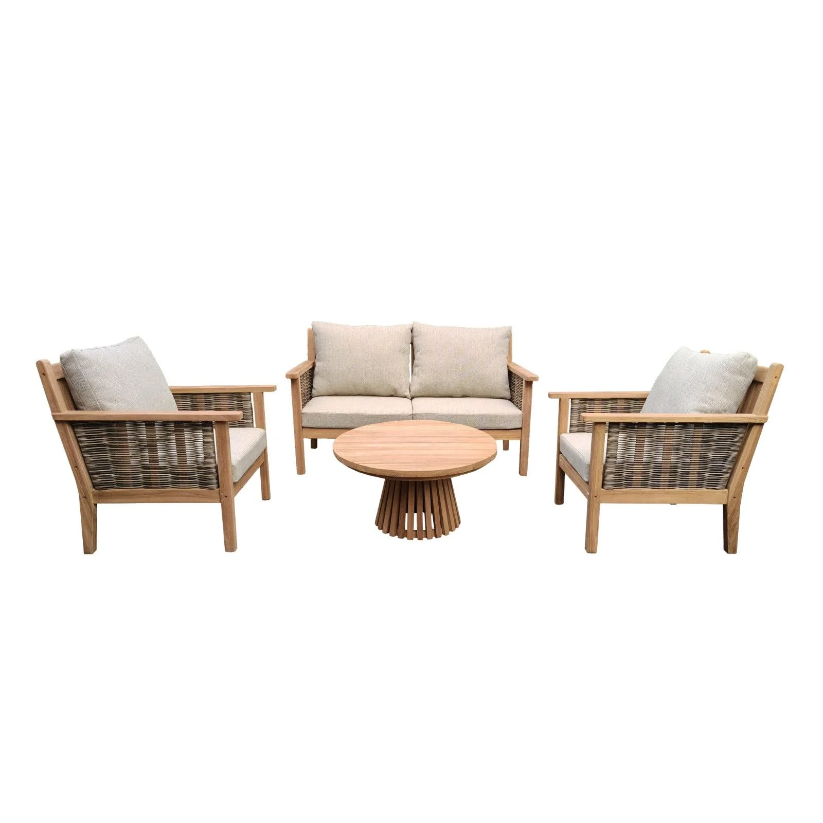 Tuinmeubel Malaga Tuinset Teakhout Naturel hout 138×97 cm