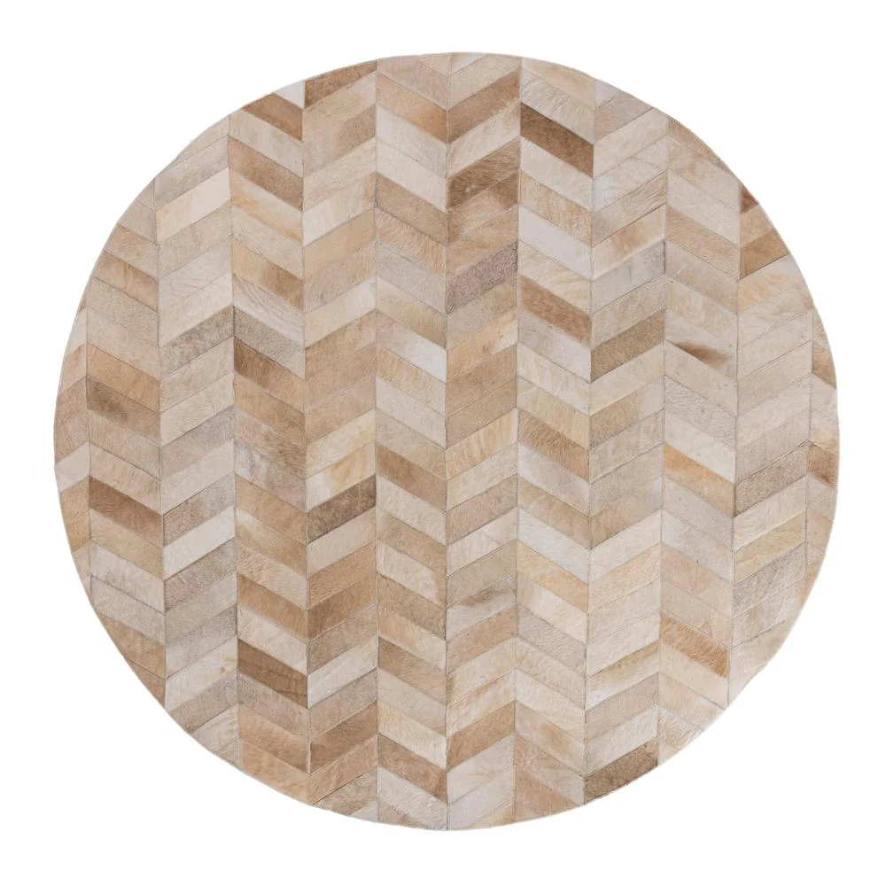 Vloerkleed Joanne Haarweefsel Beige 200×200 cm