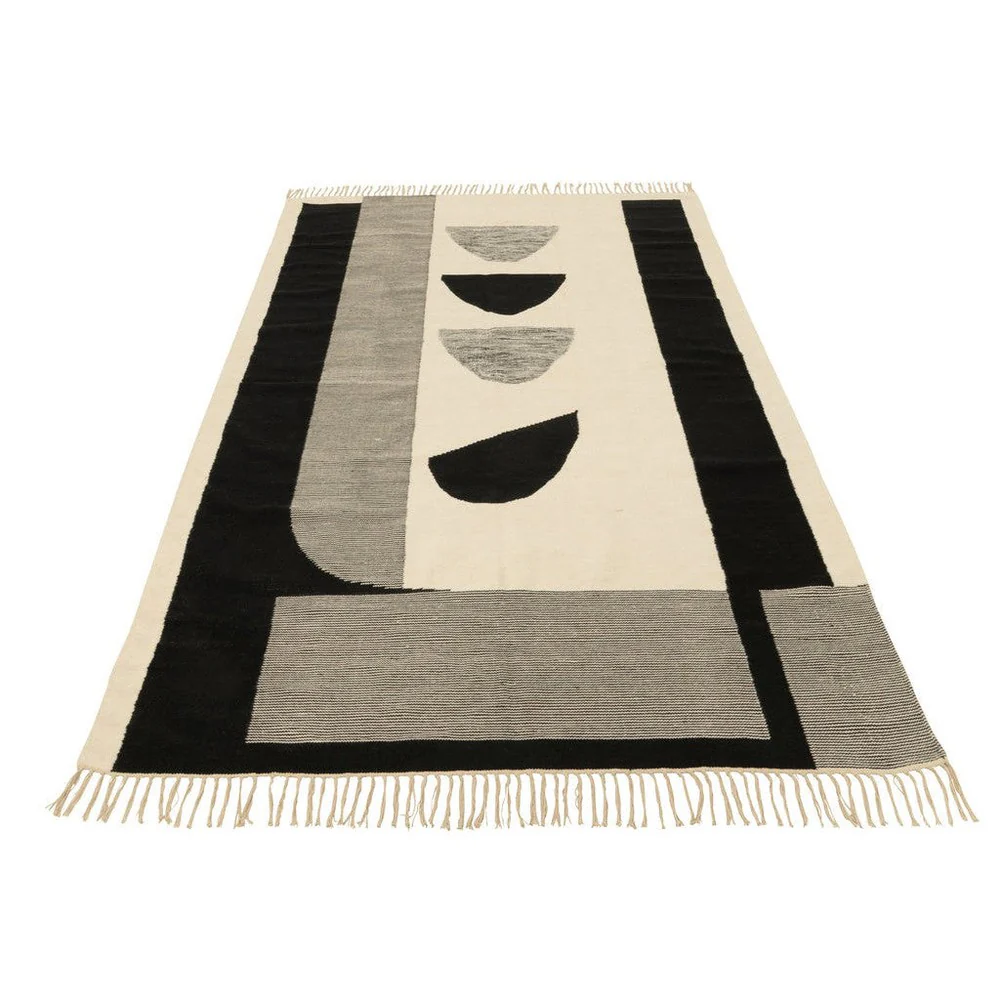 Vloerkleed Zwart Katoen 198×302 cm