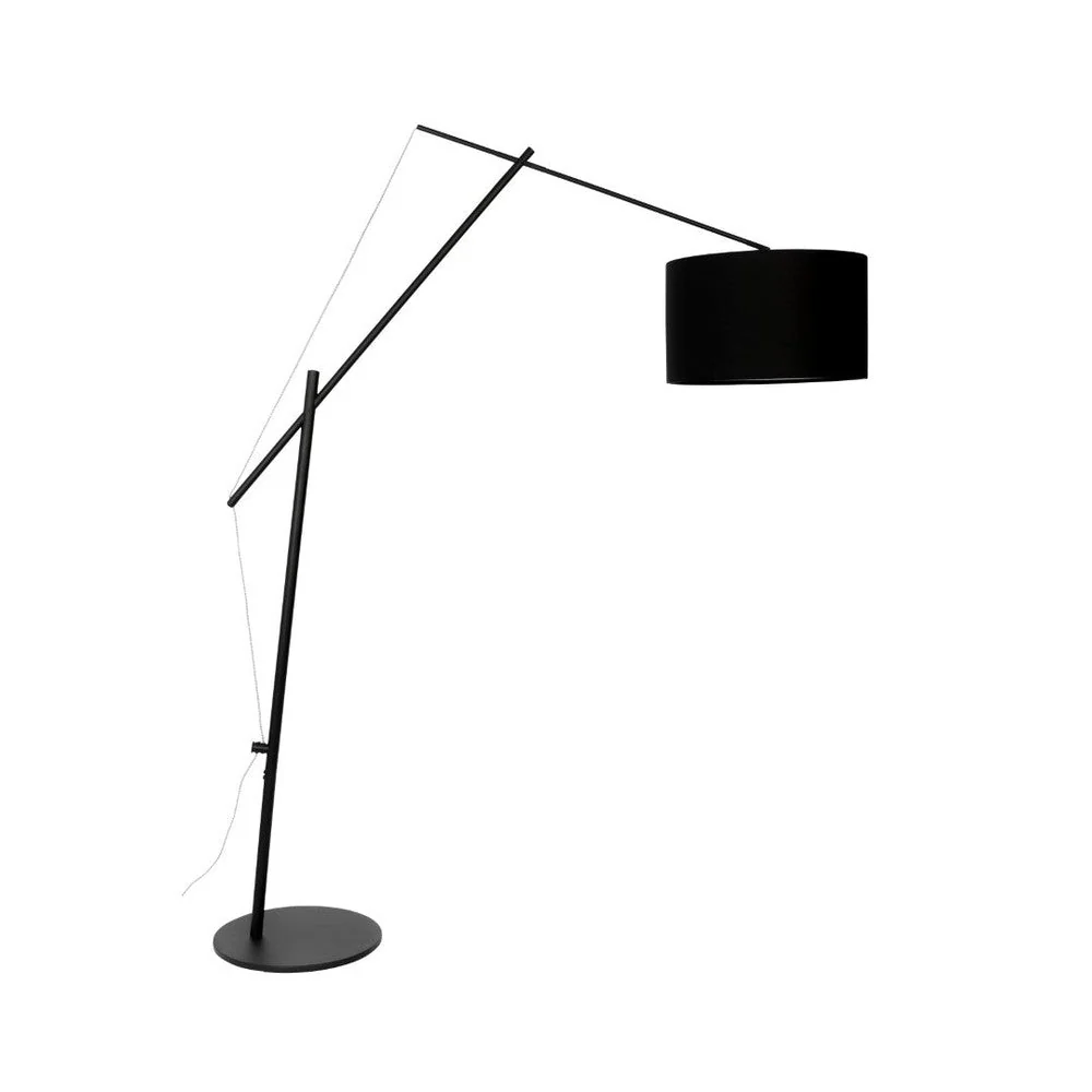 Vloerlamp Tokio Metaal, Cotton,Polyester Zwart 168×50 cm E27