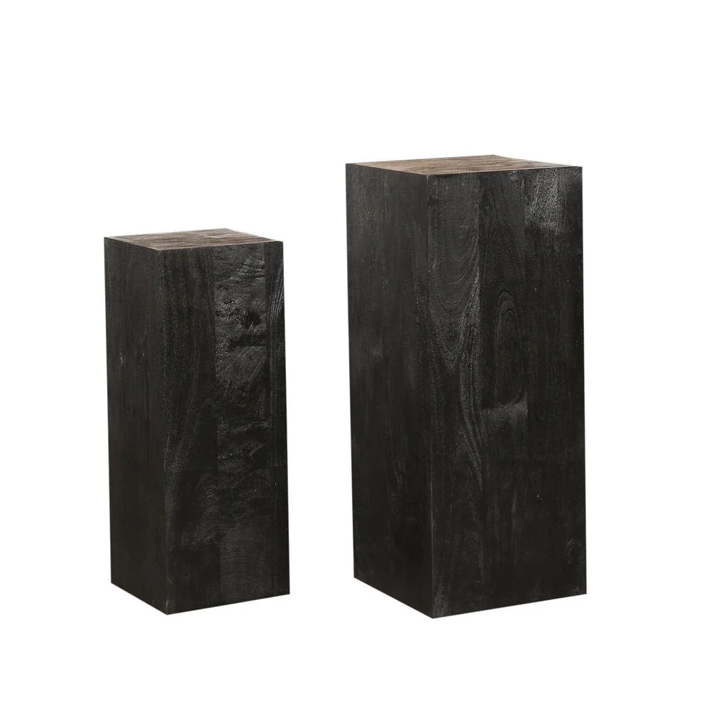 Wanddecoratie Decoratie Mangohout Zwart