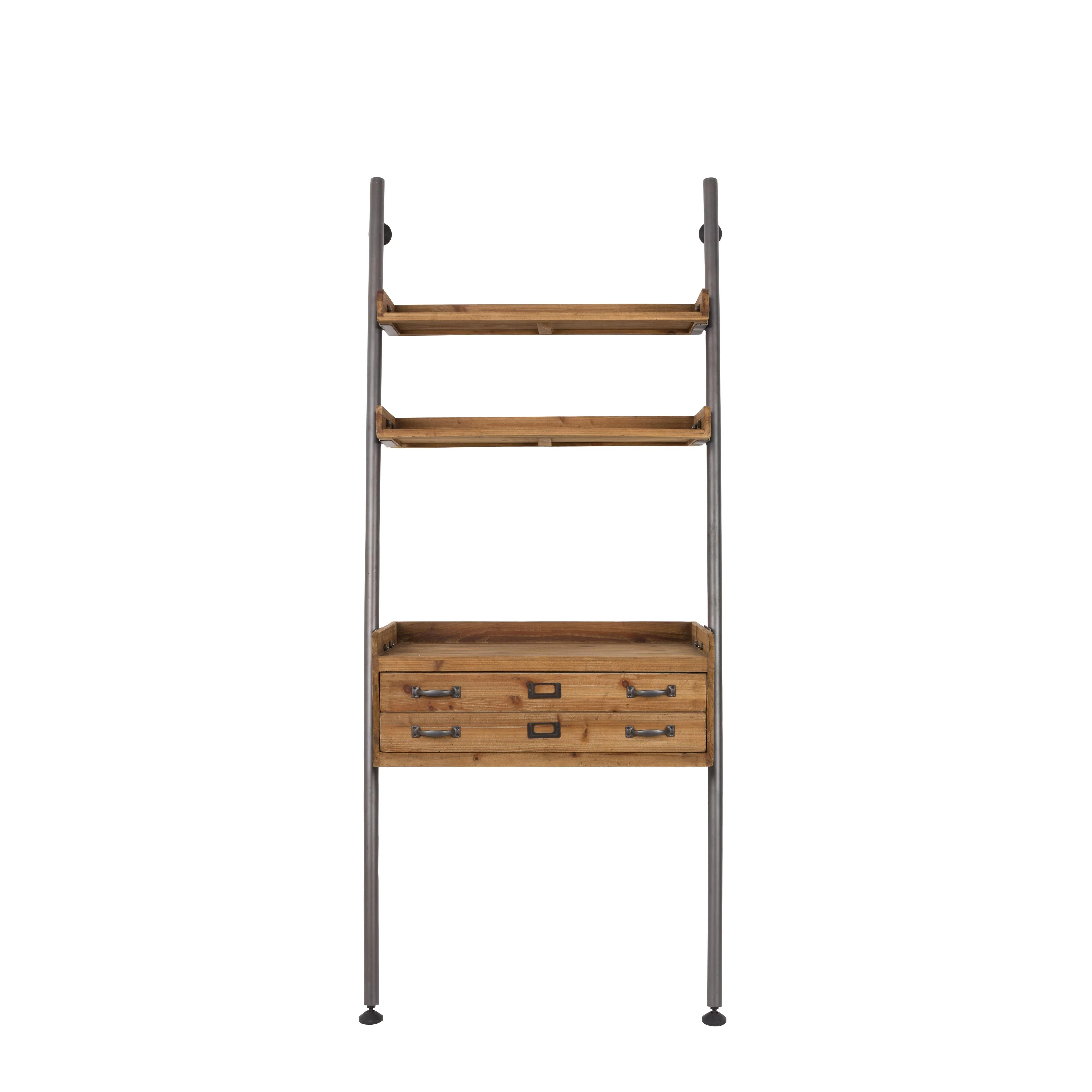Wandplank Rook Fir hout, Metaal Bruin 40×78 cm Wandplank Rook Fir hout, Metaal Bruin 40×78 cm