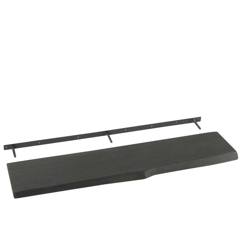 Wandplank Zwart Mangohout hout L 27×115 cm Wandplank Zwart Mangohout hout L 27×115 cm