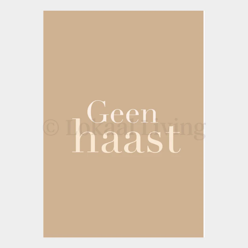 Wenskaart Geen haast