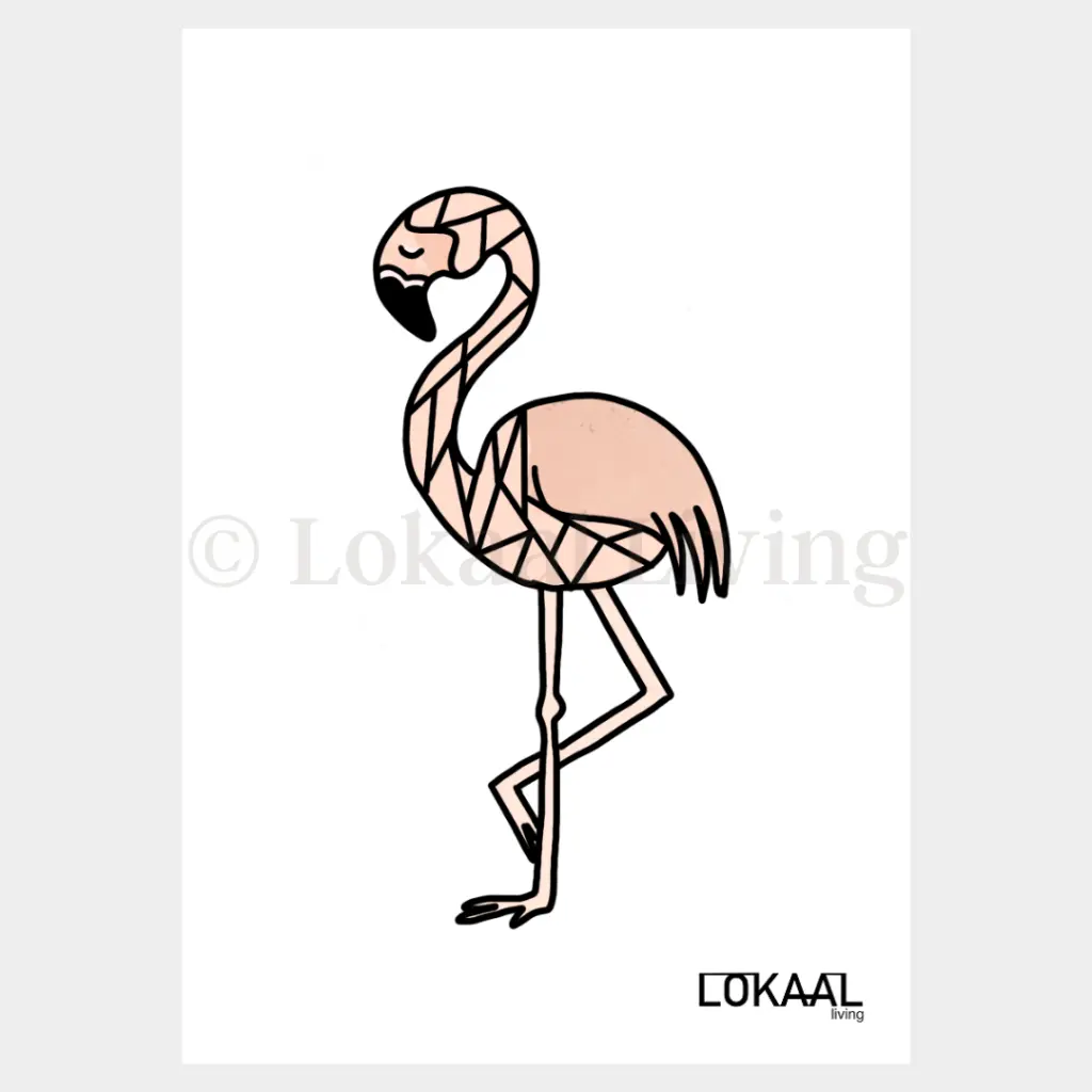 Wenskaart Flamingo Wenskaart Flamingo