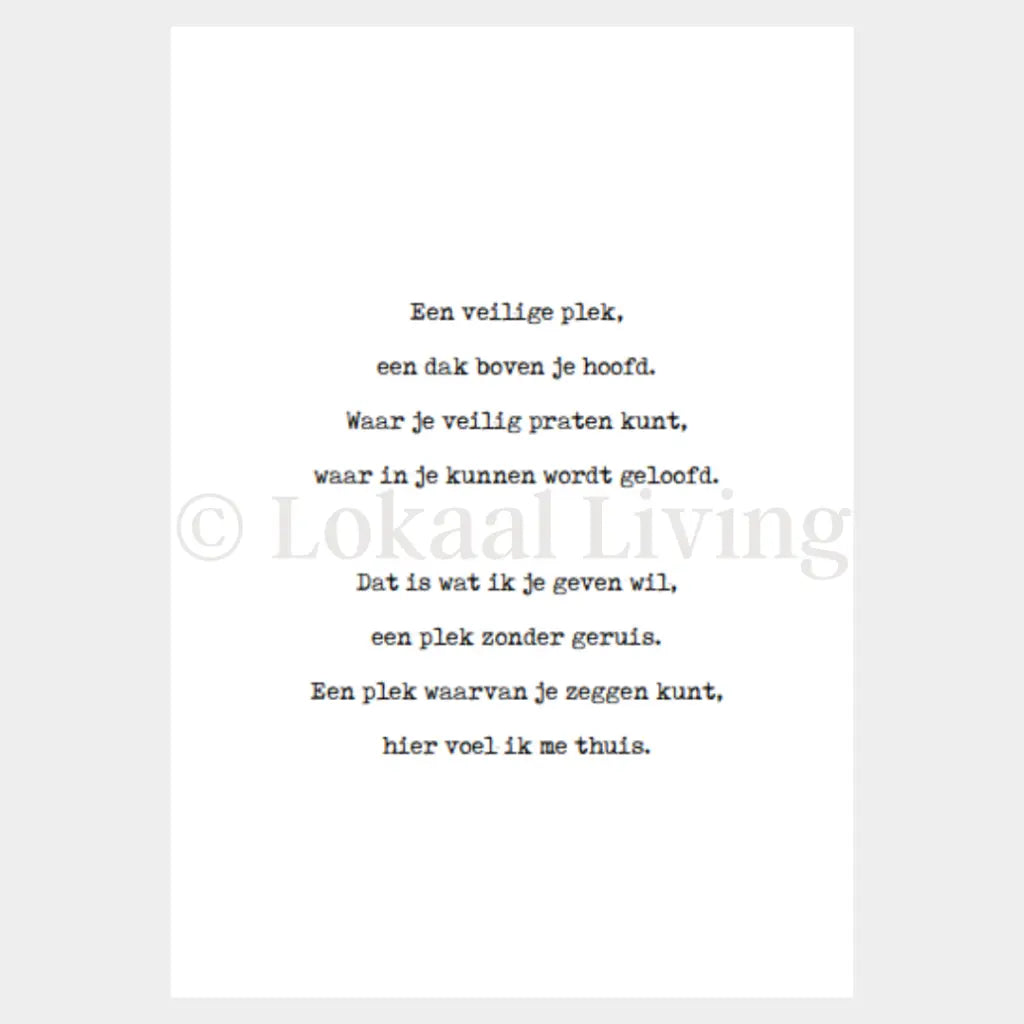 Wenskaart Thuis