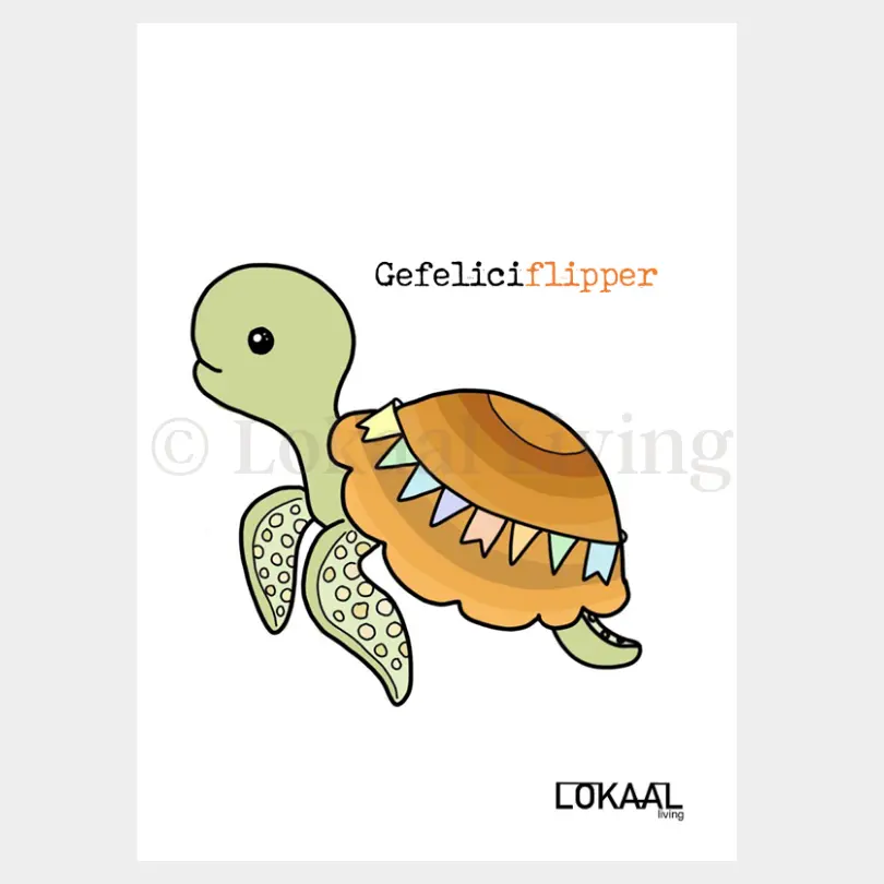 Wenskaart Gefeliciflipper