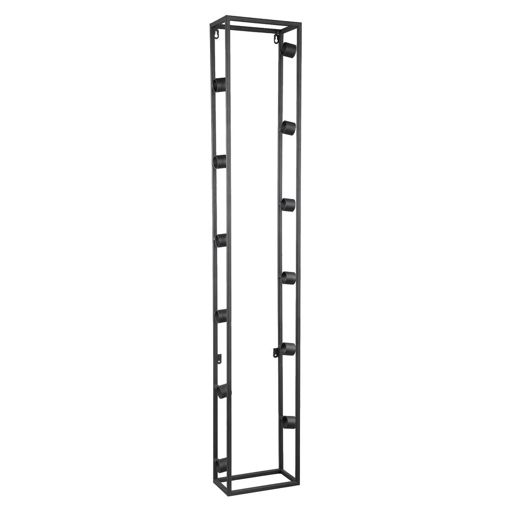 Wijnrek Vakkenkast Zwart 12×25 cm L