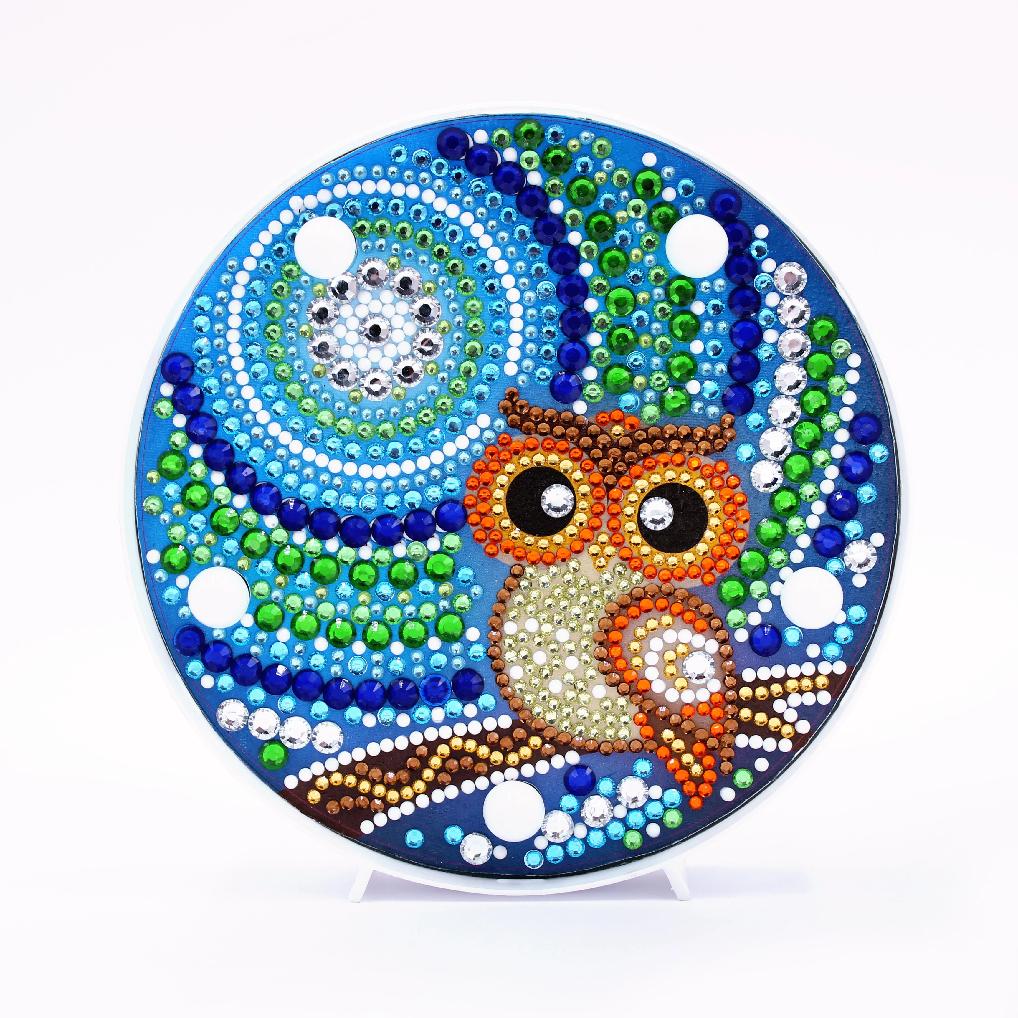 Diamond Painting Ronde Lampje – Uil