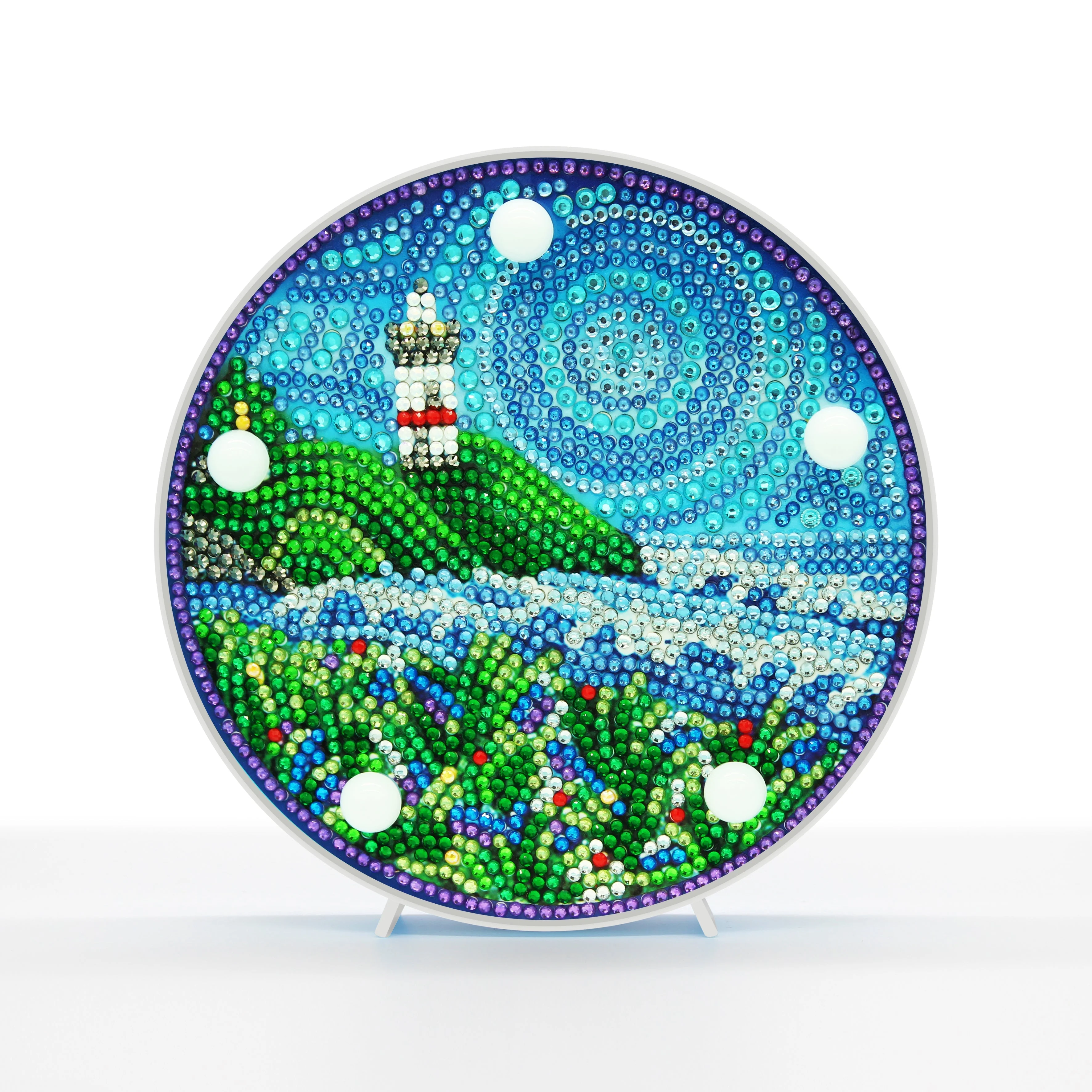 Diamond Painting Ronde Lampje – Vuurtoren