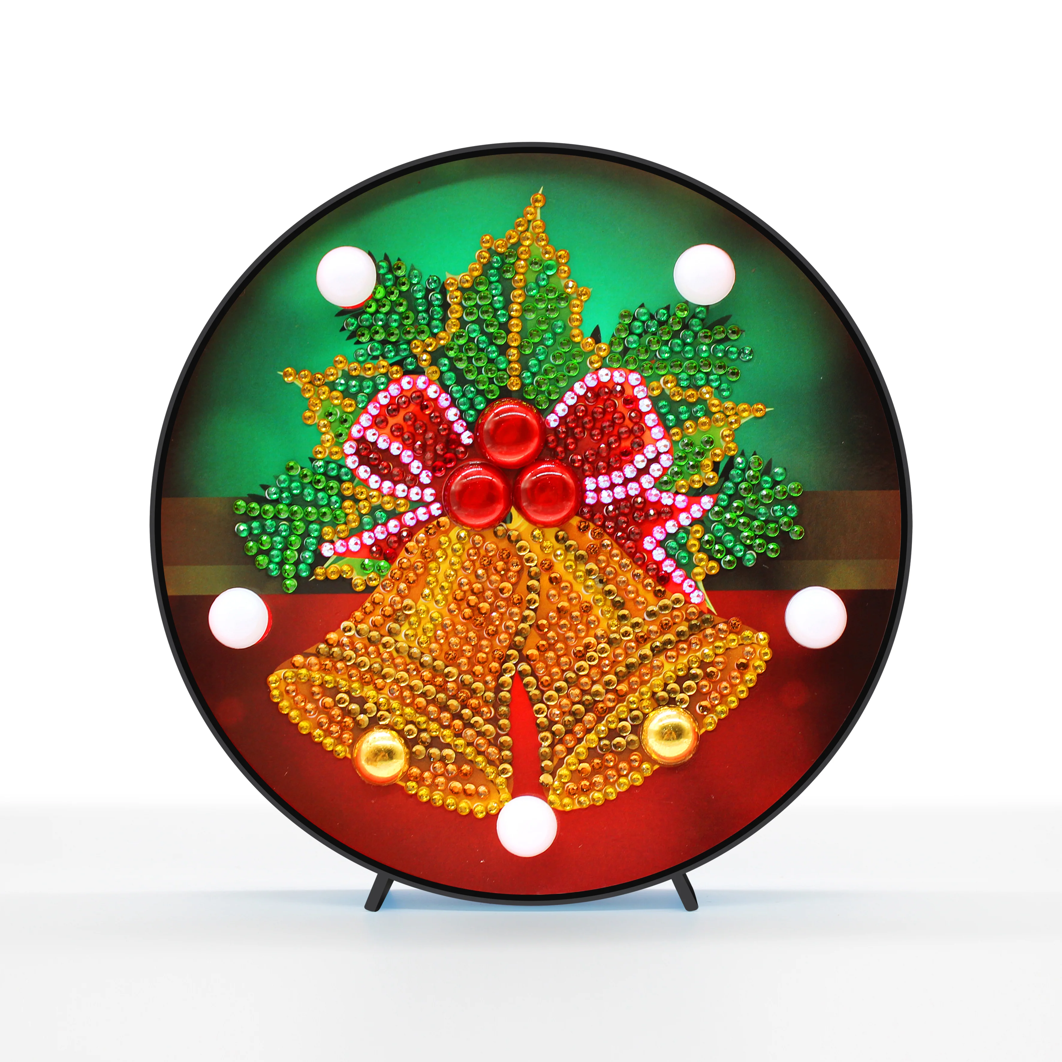 Diamond Painting Ronde Lampje – Kerstbellen