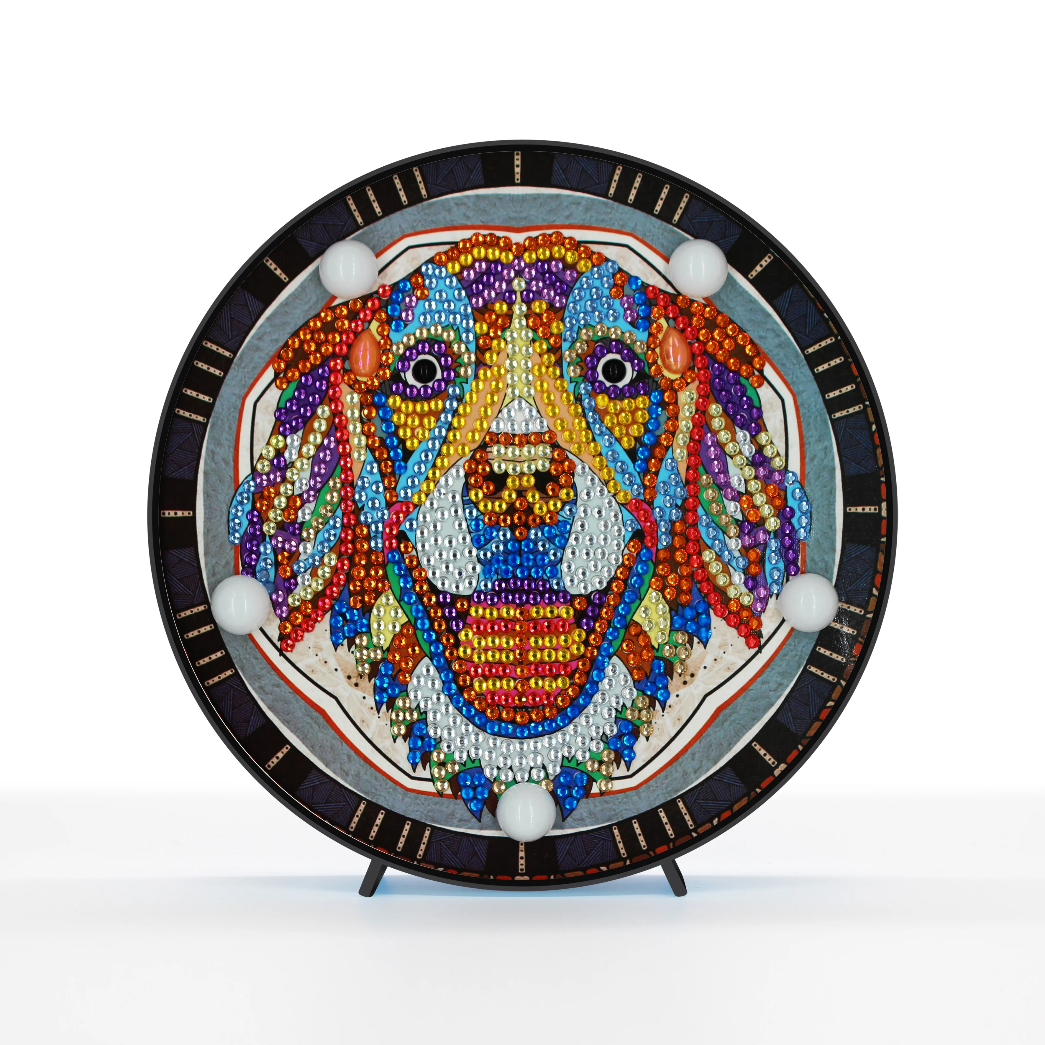 Diamond Painting Ronde Lampje – Hond