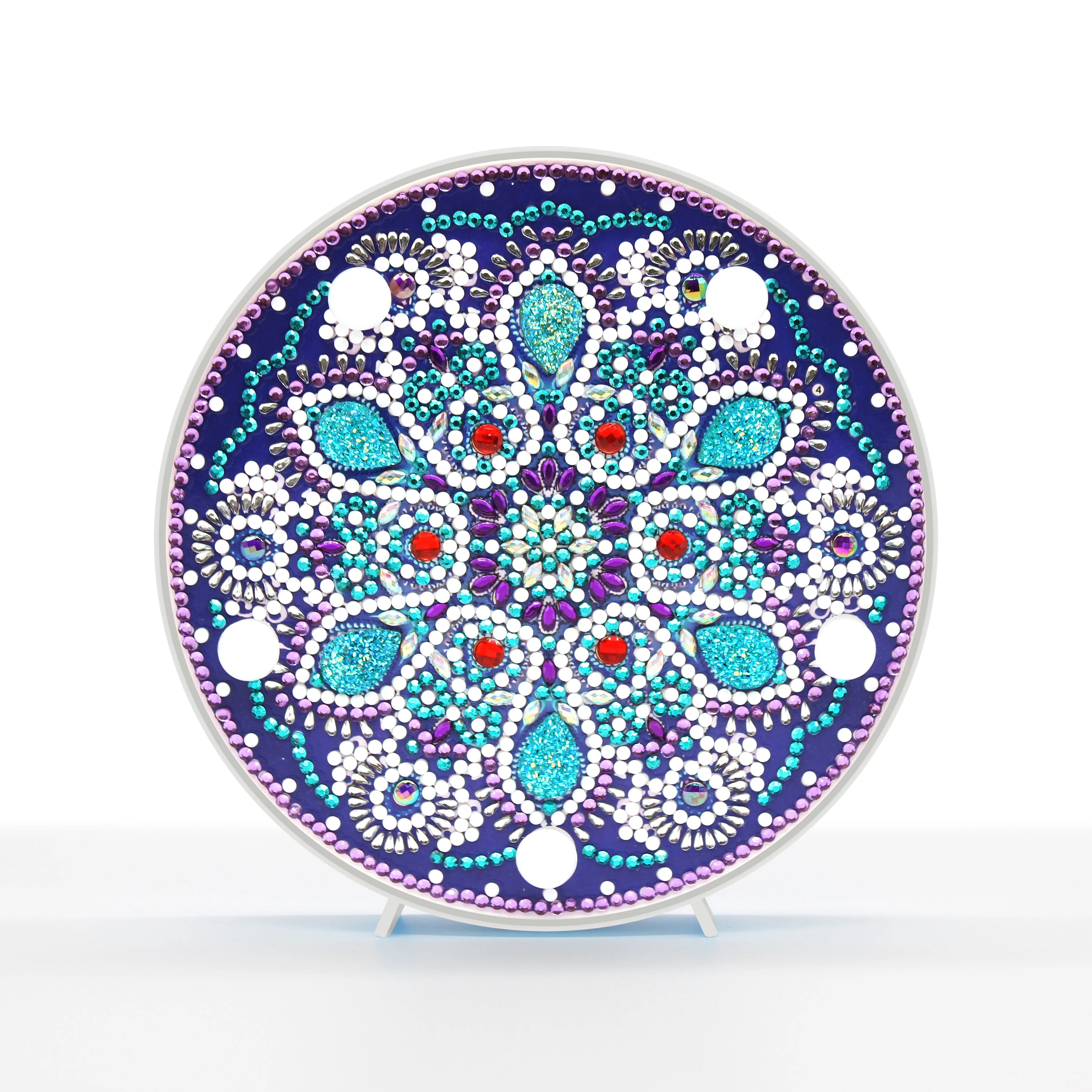 Diamond Painting Ronde Lampje – Sneeuwvlok Mandala