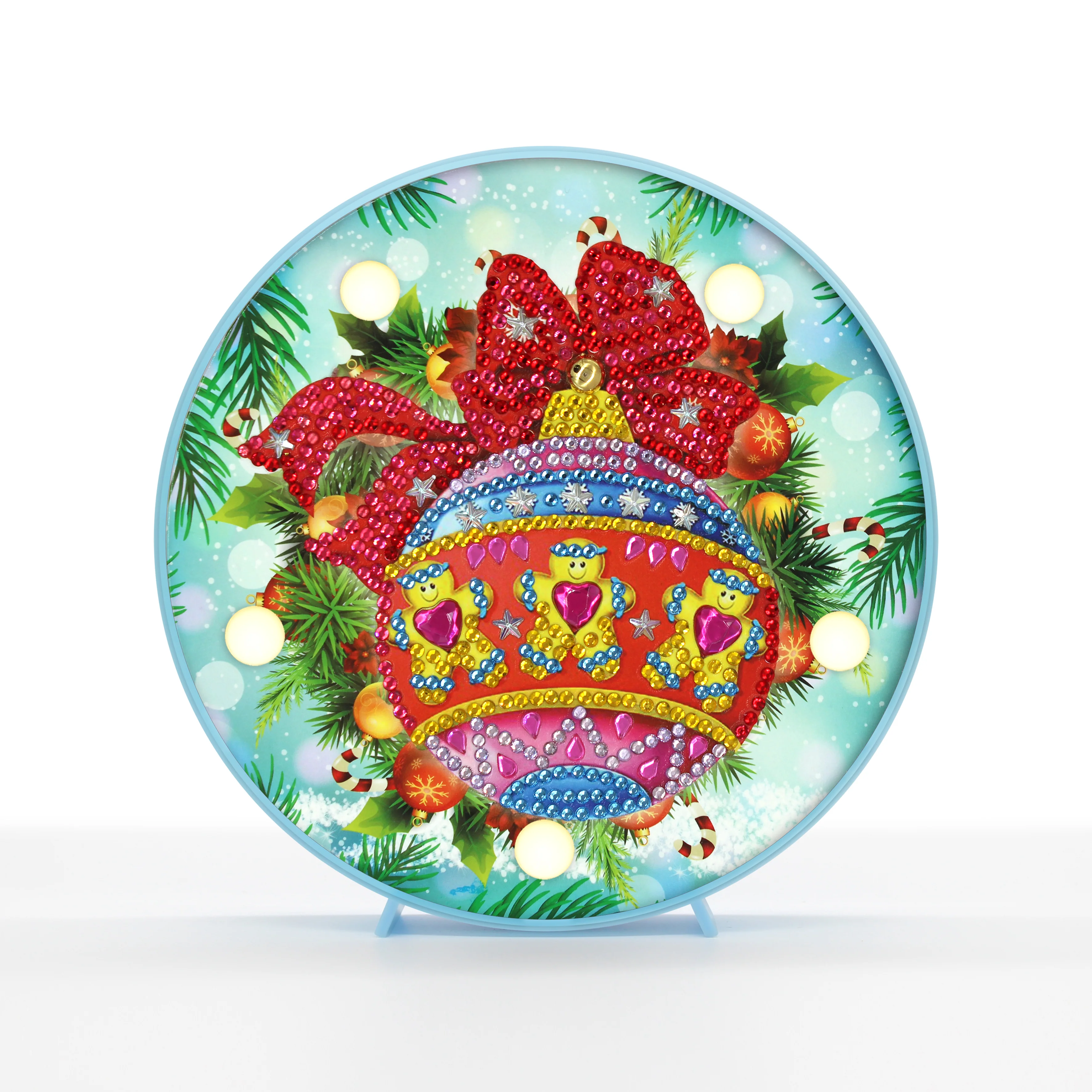 Diamond Painting Ronde Lampje – Kerstbal